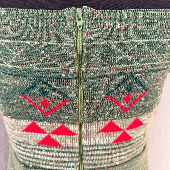 VINTAGE 70s Sleeveless A-Line Sweater Dress Small - Picture 10 of 16